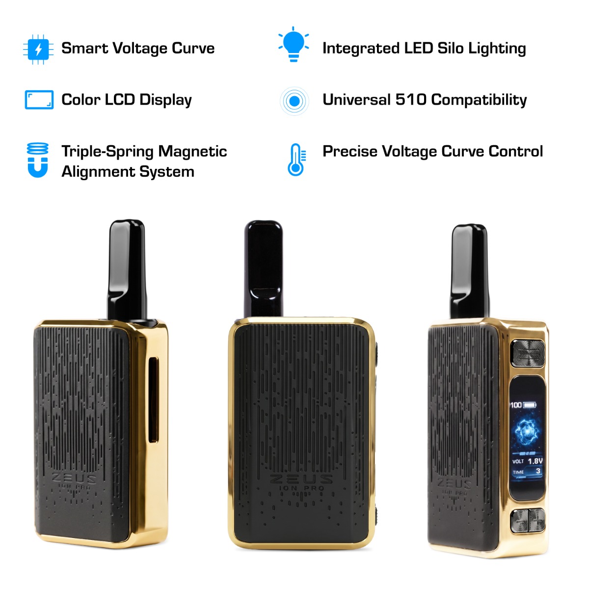 Zeus Ion Pro 510 Battery | Smart Voltage Curve & Steady Heat